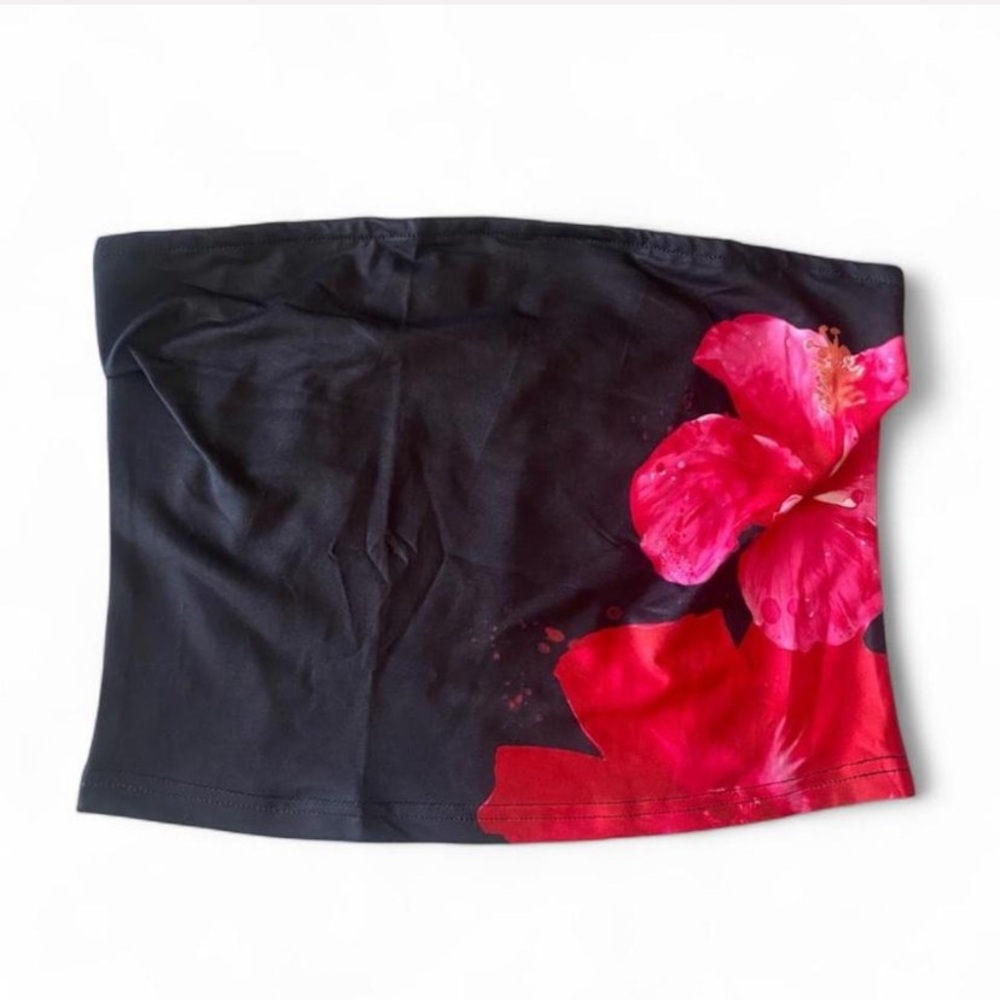 5/$20 flower crop strapless top